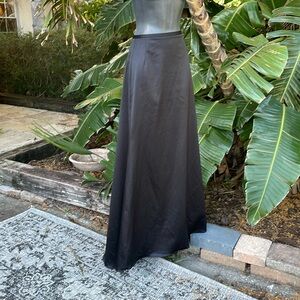 JS collections formal satin trumpet skirt with train